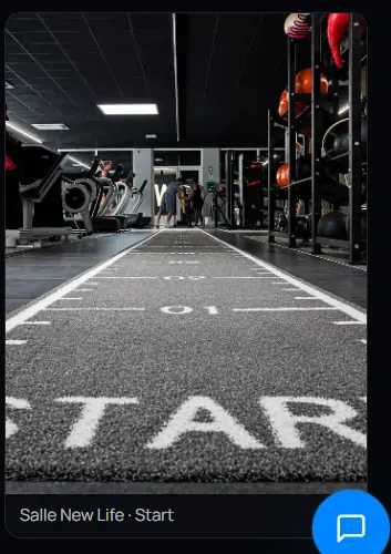 Salle New Life Social Club Thionville — piste de sprint coaching Florian